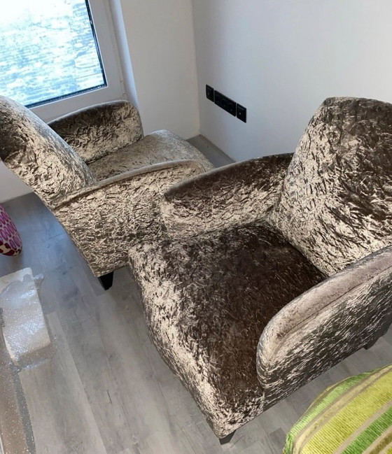 Image 1 of Fauteuil lounge design « Gorgeous » de John Hutton pour Donghia (x2)