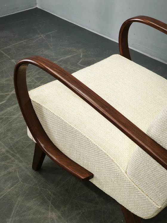 Image 1 of Fauteuil Art Déco Jindřich Halabala en bois courbé, Tchécoslovaquie 1940