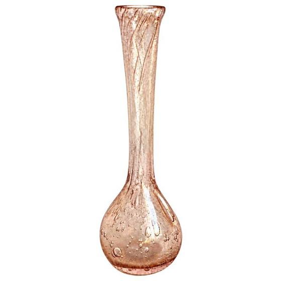 Jarrón soliflore La Rochère de cristal burbuja rosa – Soplado a mano – Jarrones, Glass (photo 2 of 11)