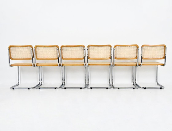 Image 1 of Dining Chairs Style B32 by Marcel Breuer, Set of 6