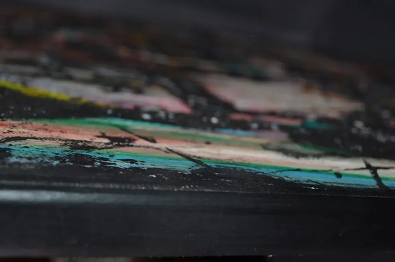 Bernard Laymet (20th Century) "Untitled" Acrylic on Canvas Signed – Paintings & Drawings, Abstract (photo 7 of 9)