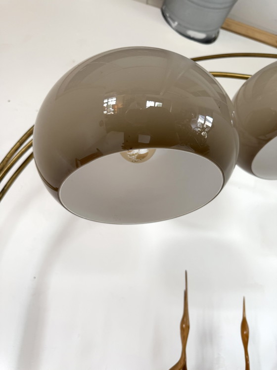 Vintage Triple Messing Mushroom Booglamp, Dijkstra ‘70 – Dijkstra Lampen, Vloerlampen, Brass, Metal (photo 7 of 15)