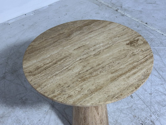 Travertine Bistro Table Eleonora Aime - Round Ø70 - Solid Natural Stone – Dining tables (photo 5 of 8)