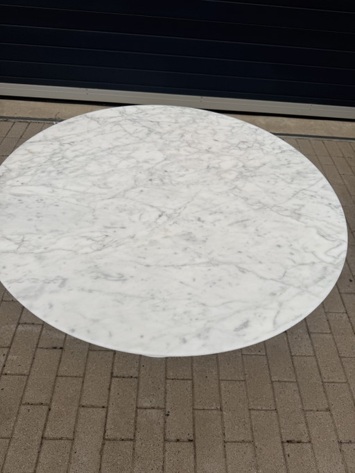 Original Knoll Tulip 107cm redondo Arabescato Mate en MENTA CONDICIÓN!! Eero Saarinen – eettafels, Marble (photo 2 of 15)