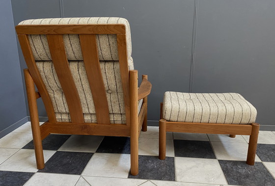 Image 1 of Hochlehniger Relaxsessel mit Hocker 1960er Jahre von Tarm Stole Dänemark
