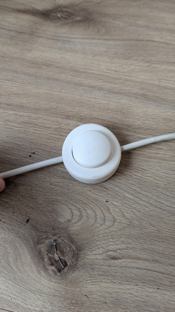 Image 1 of Lampada da terra a forma di occhio, stile Space Age, color crema, anni '60