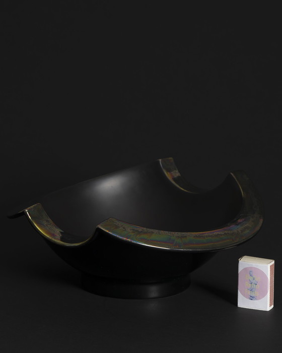 Image 1 of Rosenthal Jan Van Der Vaart + H. Drexler Handbemalte Schale Porcelaine Noire 90s