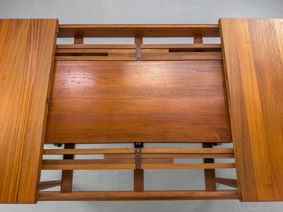 Uitschuifbare Teak Eettafel van Glostrup, jaren 70, Mid Century Modern (foto 19 van 20)