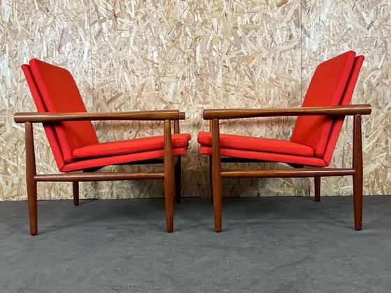 Image 1 of 2x 60's 70's Teak Easy Chair Fauteuil Kai Lyngfeld Larsen Søborg Møbler Danish 60s