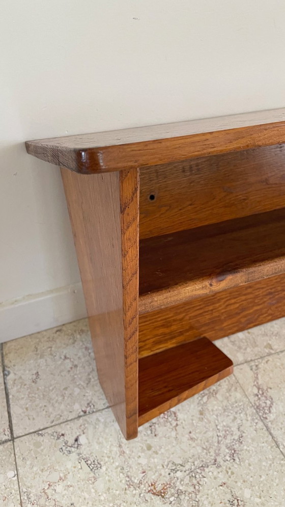 Image 1 of Geometrische wandplank massief eiken VINTAGE