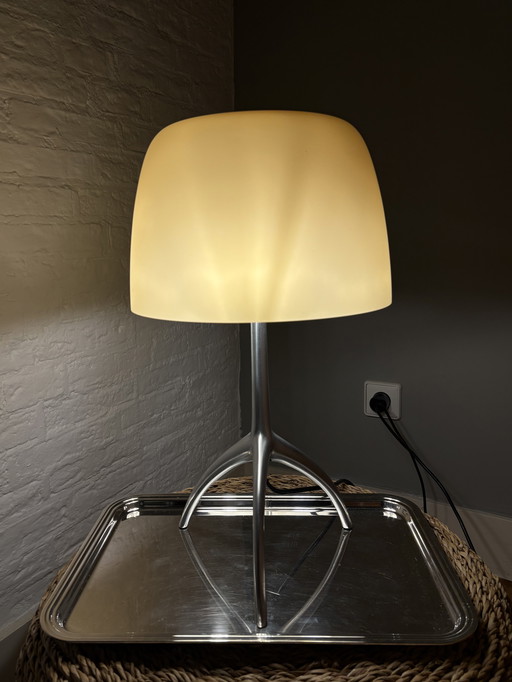 Foscarini lumiere tafellamp - gele kap mat - aluminium pootjes