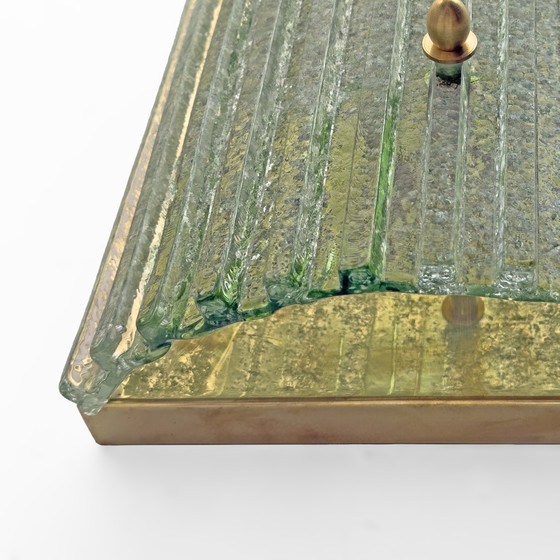 Image 1 of Coppia di applique moderne in ottone e vetro di Murano