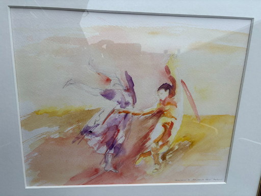 Aquarelle Tonny Lansdaal 1984, Danse hongroise, Brahms