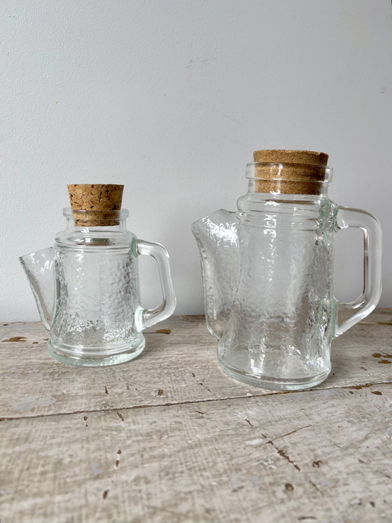 Set di 2 dosatori per arachidi in vetro WMF / Nusskanne, Germania Ovest, anni '70 – Bicchieri e caraffe (photo 3 of 12)