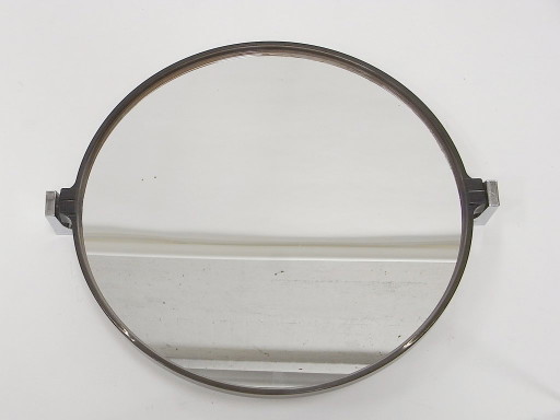 Miroir mural rond et pivotant, couleur ambre
