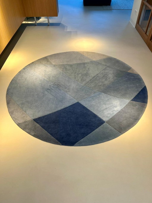 Tappeto Claire Gaudion, rotondo, blu/verde, diametro 200 cm