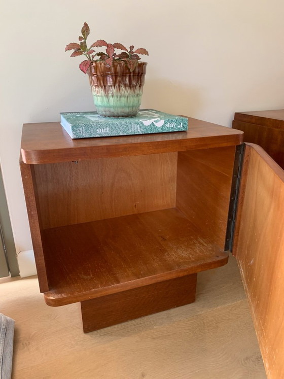 Pair of Art Deco Nightstands ‘Emma’ – Mahogany – Ca. 1935–1940 – Wood (photo 4 of 7)