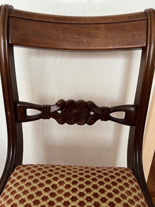 4 sedie da pranzo classiche in mogano