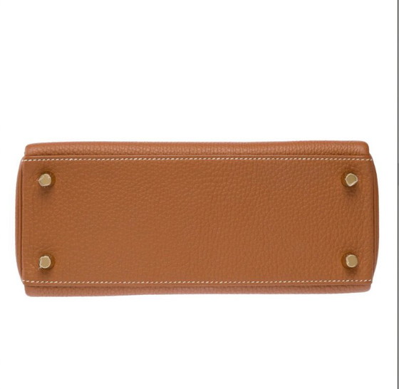 Image 1 of Sac HERMES Kelly 25 en Cuir Doré - 103311