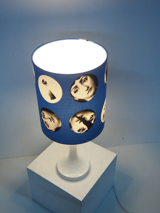 Vintage tafellamp/schaduwlamp van Fornasetti-stof