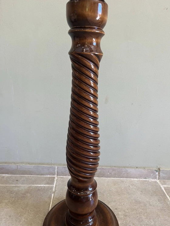 Sgabello in legno intagliato – Colonne, Wood, Vintage (photo 4 of 11)