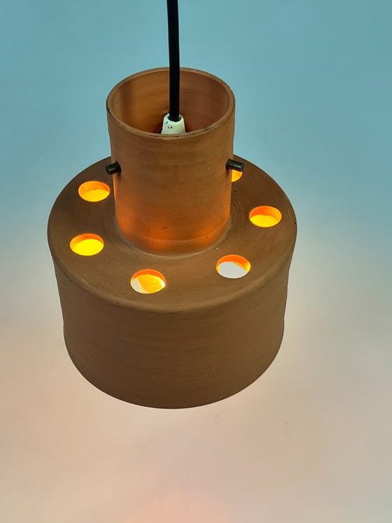 Vintage Hanglamp, Artiforte Nederland, Terracotta, 1950's – Hanglampen, Stone (photo 10 of 10)