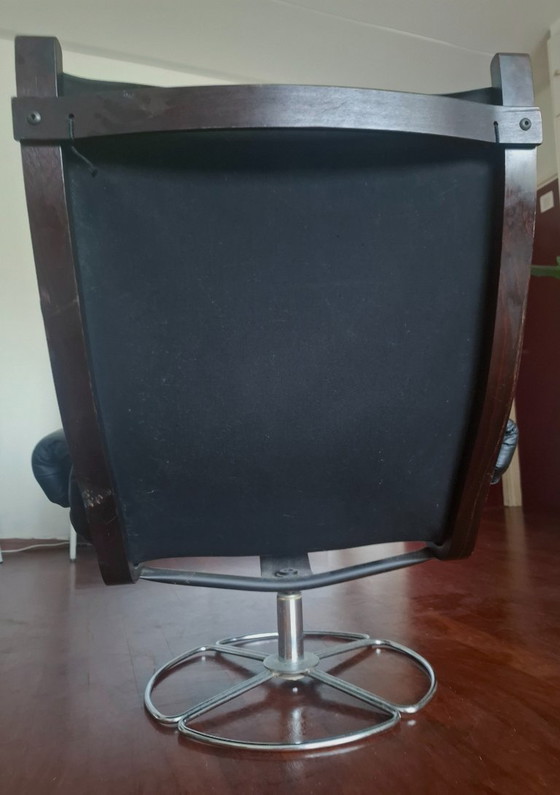 Image 1 of Sillón giratorio de cuero auténtico