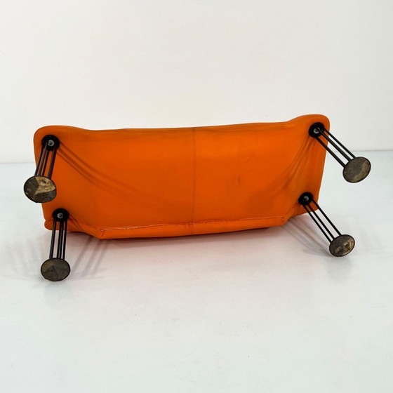 Image 1 of Orangefarbenes Sofa von Burkhard Vogtherr für Hain & Tohme, 1980er Jahre