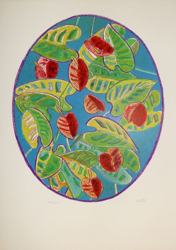 Image 1 of Alberto Berti „Flower 02“ – Handsignierte und nummerierte Lithografie
