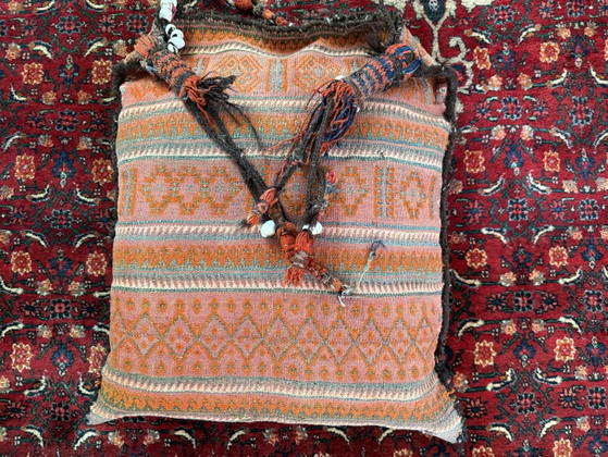 Authentiek Paar Baluch Nomadische Vloerkussens Ca. 1950–1970 – Kussentjes, Wool (photo 7 of 12)