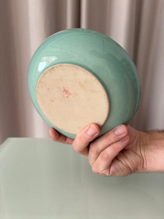 Posacenere Vintage in Ceramica d'Arte – Smalto Verde Acqua / Celadon – Anni '70 – Regali (photo 6 of 7)