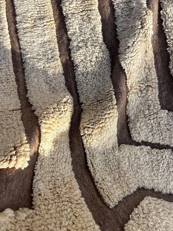 Image 1 of Modern Moroccan Mrirt Rug Cream Wool 