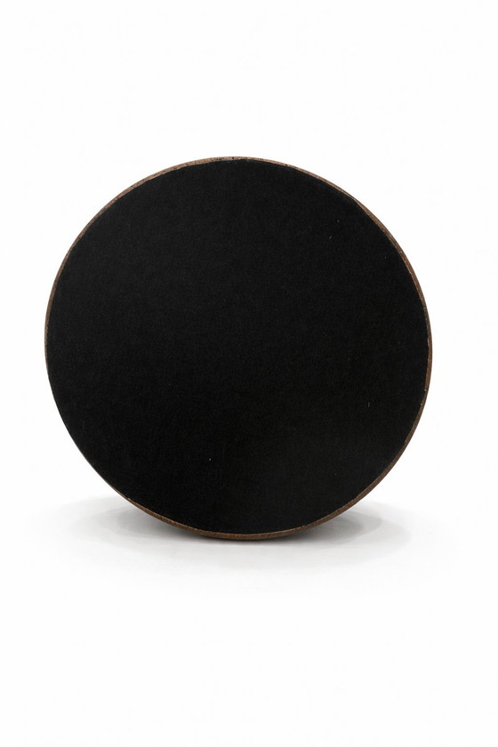 Image 1 of Vintage wereldbol met oude wereldkaart - Houten bureauwereldbol - Antieke zeewereldbol - Woondecoratie in mid-century stijl