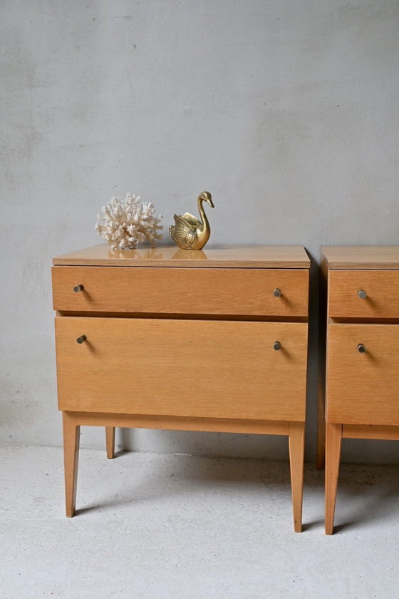 Image 1 of Set vintage di comodini in rovere