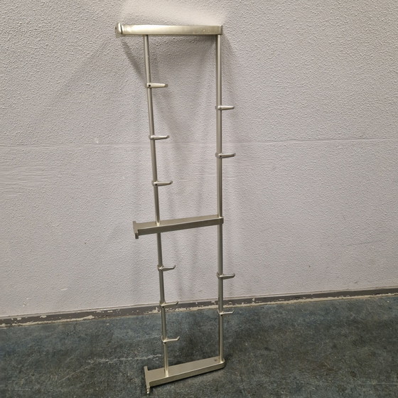 Image 1 of 1970s Aluminum Coat Rack Vintage Wall Coat Rack