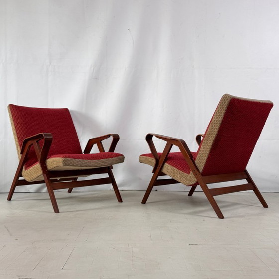 Image 1 of Coppia di poltrone vintage di Jaroslav Jirák per Tatra Nabytok, anni '60