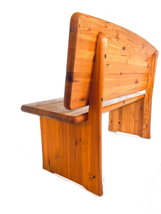 Image 1 of Vintage Brutalist bench in Pine, 1970s