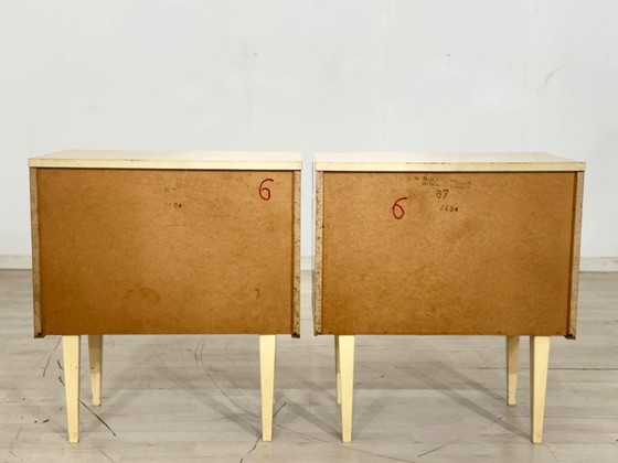 Image 1 of 2x comodini Mid-Century, comodini, tavolini laterali, vintage