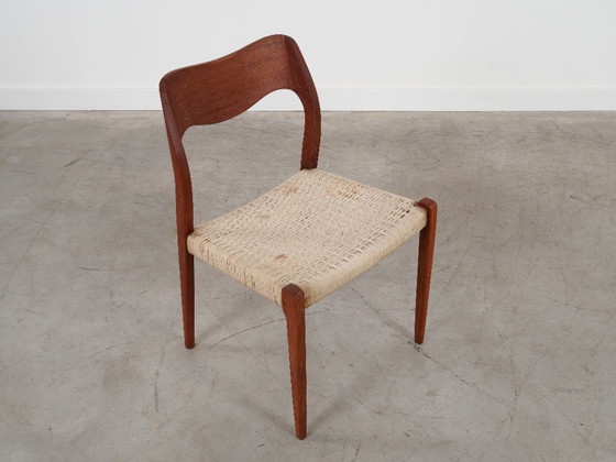 Image 1 of Teakhouten stoel, Deens design, jaren 60, ontwerper: Niels Otto Møller