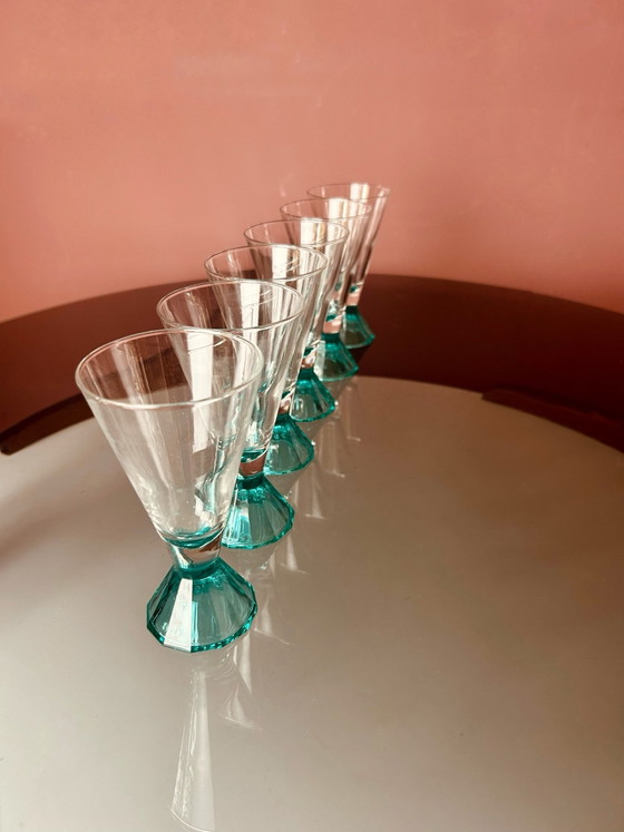 Set aus 6 geometrischen Luminarc Gläsern – Gläser & Karaffe, Glas (photo 8 of 8)