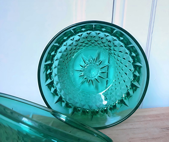 Image 1 of Smaragdgrüne Zuckerdose Arcoroc, in perfektem Zustand