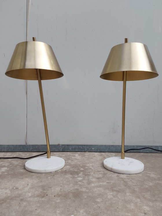 Image 1 of Ensemble de lampes de table Oscar Torlasco style Stilnovo