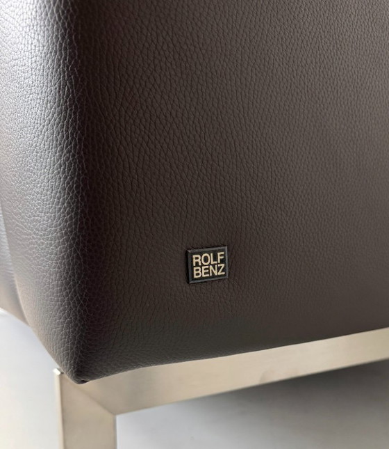 Image 1 of Rolf Benz Linea 318 Sofa Leather Brown Couch Bench 173cm