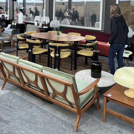 Ensemble canapés scandinaves, 1960, Edvard Valentinsen, Coins salon, Velours, Vert (photo 15 sur 15)