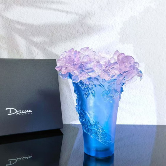 Image 1 of Vase « Sweet Garden », H 28 cm, par Daum