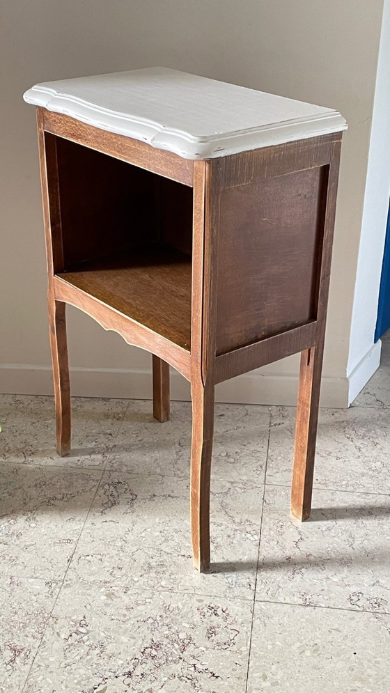 Image 1 of Comodino vintage bianco e legno