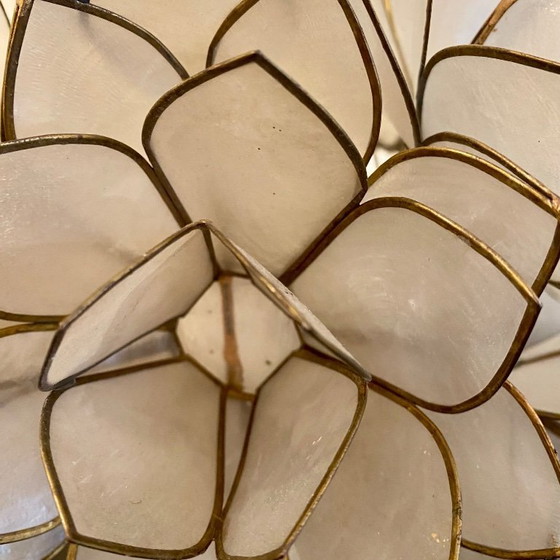 Image 1 of Vintage Rausch capiz ceiling lamp