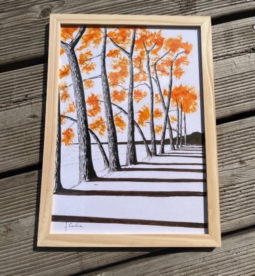 Encre sur papier blanc 30x21cm