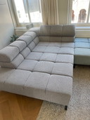 Montèl landscape grey + mint green (hocker)
