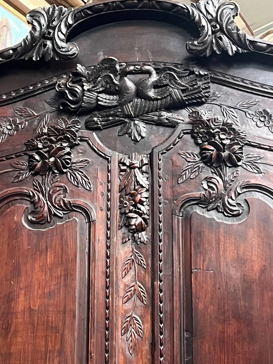Antico armadio nuziale normanno. In rovere intagliato. – Wood (photo 7 of 10)